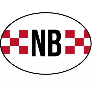 Autostickers vlag Noord Brabant - TenStickers