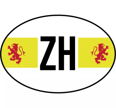 Autostickers vlag Zuid Holland - TenStickers