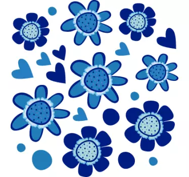 Auto stickers bloemen mono kleur - TenStickers