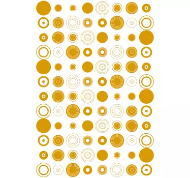 Badkamer sticker gele cirkels - TenStickers