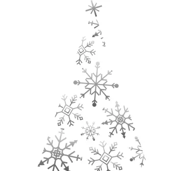 Feestdagen sticker sneeuw boom - TenStickers