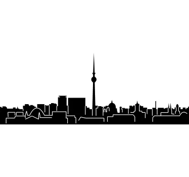 Berlin Skyline Muursticker - TenStickers