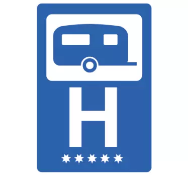 Caravan Hotel Sticker - TenStickers