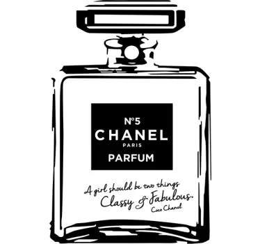 Muursticker woonkamer channel nummer 5 parfum - TenStickers