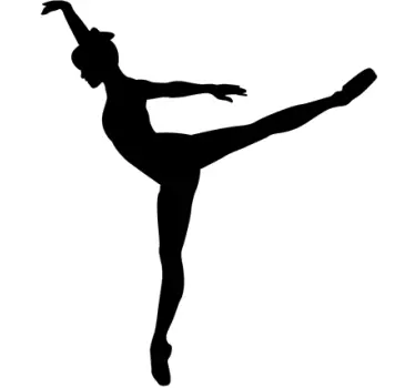 Dans danseres op tenen ballet sticker - TenStickers