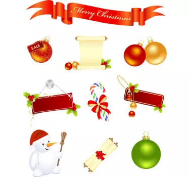 Decoratie kerstmis sticker - TenStickers