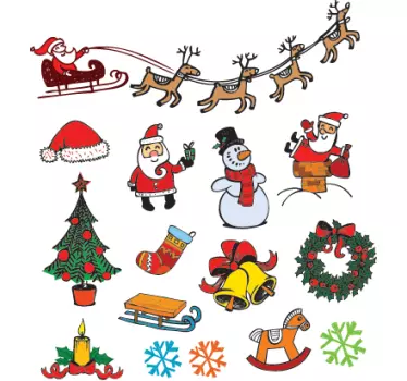 Decoratie sticker kerstmis - TenStickers