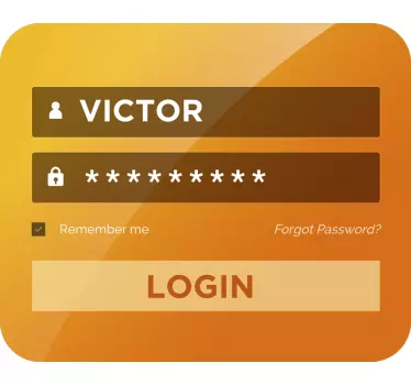 Deur login zakelijke sticker - TenStickers
