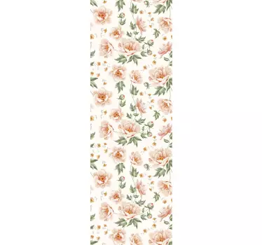 Deursticker kalm bloemen patroon - TenStickers