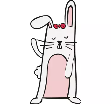 Deursticker konijn - TenStickers