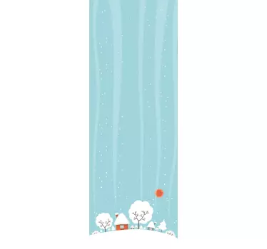 Deursticker winterlandschap - TenStickers