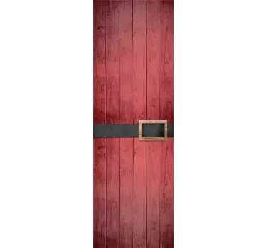 Tienerkamer deursticker Kerstman - TenStickers