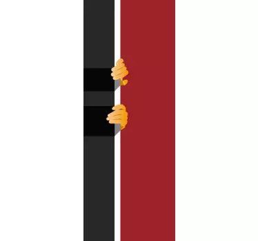 Deur sticker grappig deur openen - TenStickers