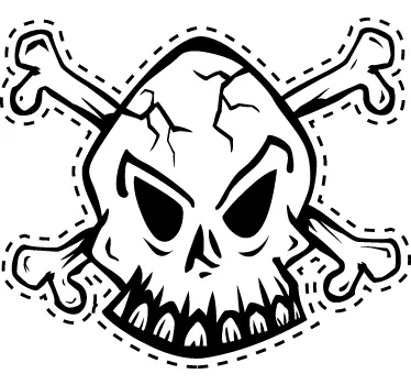 Doofskop skelet piraat sticker - TenStickers