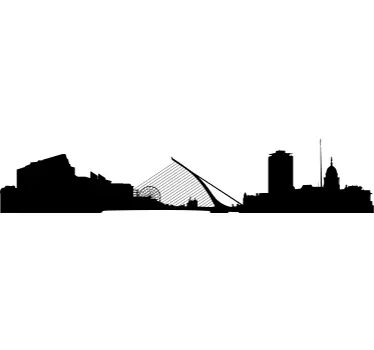 Dublin Skyline Muurticker - TenStickers