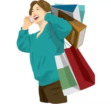 Etalage sticker vrolijke winkelervaring - TenStickers