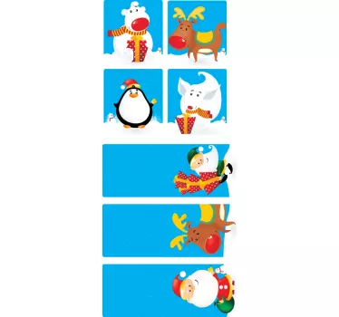 Feestelijke karaktercollectie kerst sticker - TenStickers