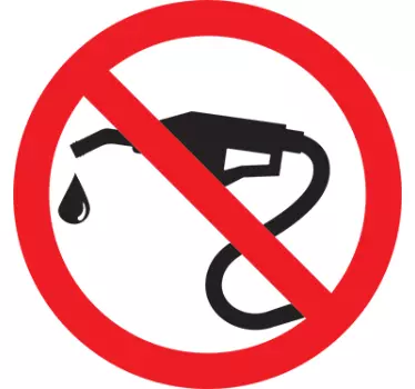 Geen benzine decoratie sticker auto - TenStickers