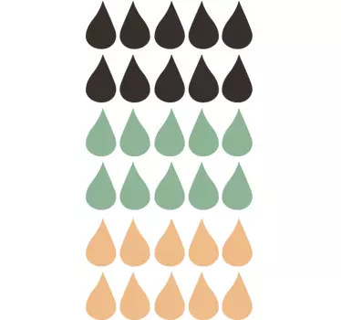 Gekleurde druppels sticker - TenStickers