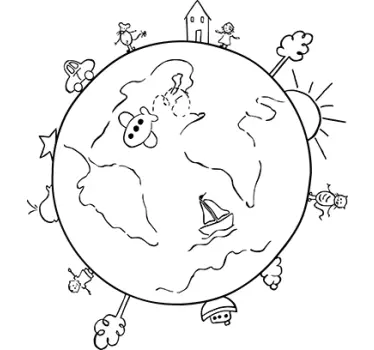 Globe reiziger Muursticker - TenStickers