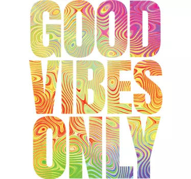Good vibes only muurtekst - TenStickers