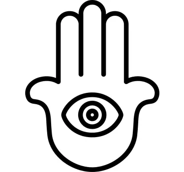 Hamsa symbool spirituele autosticker - TenStickers