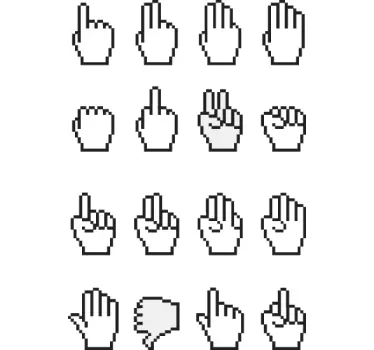 Hand pijl sticker - TenStickers