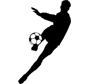 Muursticker voetbal speler silhouet - TenStickers