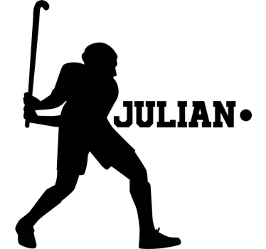 Hockey speler muursticker - TenStickers