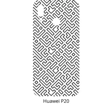 Huawei sticker interessant doolhofpatroon - TenStickers