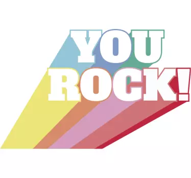Huawei stickers you rock text - TenStickers
