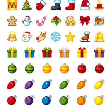Iconische kerst decoratie sticker - TenStickers