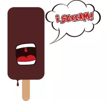 Ijs schreeuw koelkast sticker - TenStickers