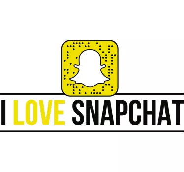 ''Ik hou van snapchat'' zakelijke sticker - TenStickers