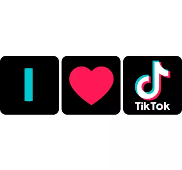 ''Ik hou van tik tok'' zakelijke sticker - TenStickers
