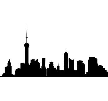 Indrukwekkende Muursticker Skyline - TenStickers