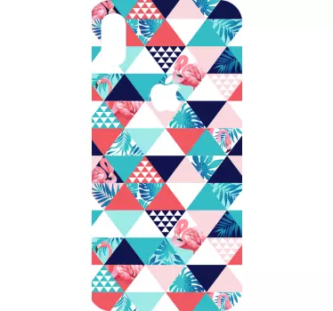 Iphone sticker flamingo driehoekpatroon - TenStickers