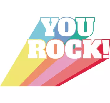 iPhone you rock sticker - TenStickers