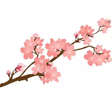 Japanese Cherry Boom Muursticker - TenStickers