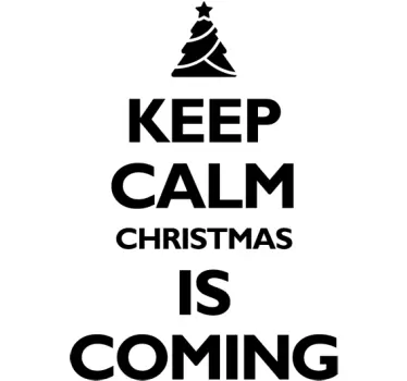 Keep Calm Christmas tekst sticker - TenStickers