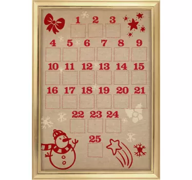 Kerst kalender sticker - TenStickers