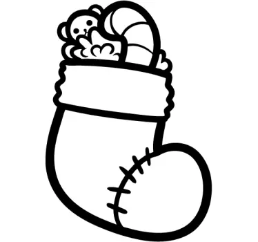 Kerst sok sticker - TenStickers