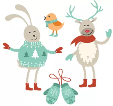 Kerst winter sticker - TenStickers