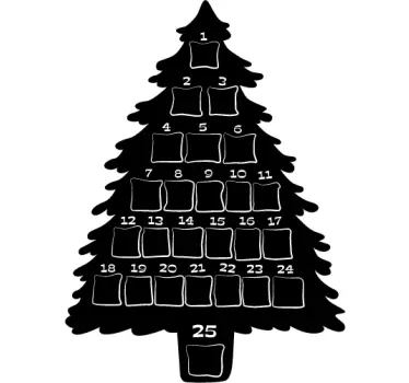 Kerstmis kalender sticker - TenStickers