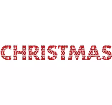 Kerstmis print tekst sticker - TenStickers