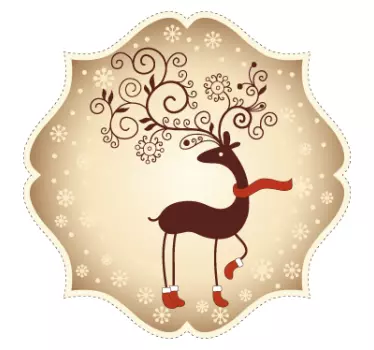 Kerstmis rendier origineel - TenStickers