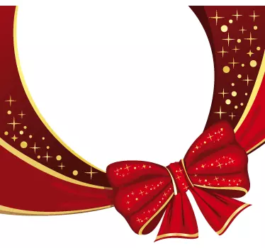 Kerstmis strik sticker - TenStickers