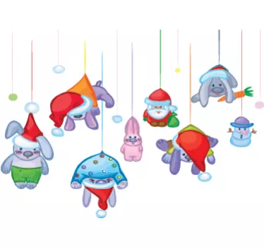 Kerstpoppetjes sticker - TenStickers