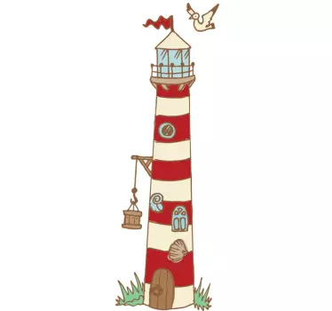Kinderkamer muursticker vuurtoren - TenStickers