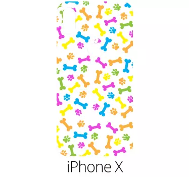 Kleurrijke pootafdrukken iPhone sticker - TenStickers